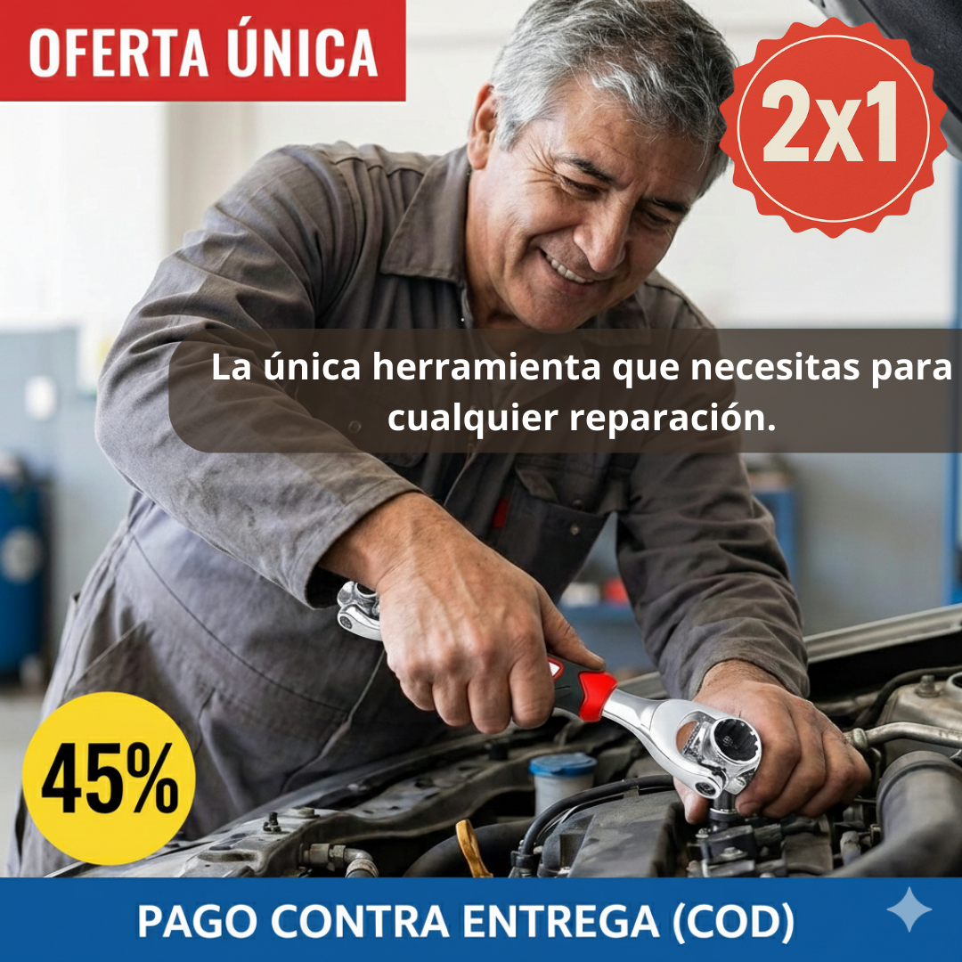 Llave Multifuncional 8 en 1  2x1 – Ajuste Universal – Soluciona Reparaciones del Hogar al Instante