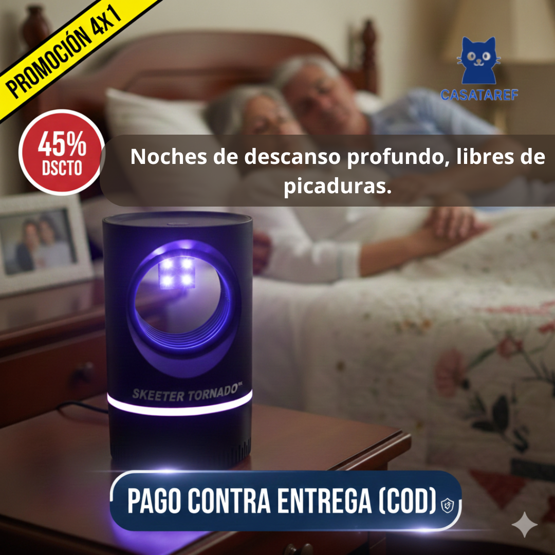 Lámpara Antimosquitos 4x1 – Elimina Zancudos – Dormir Tranquilo Todas las Noches