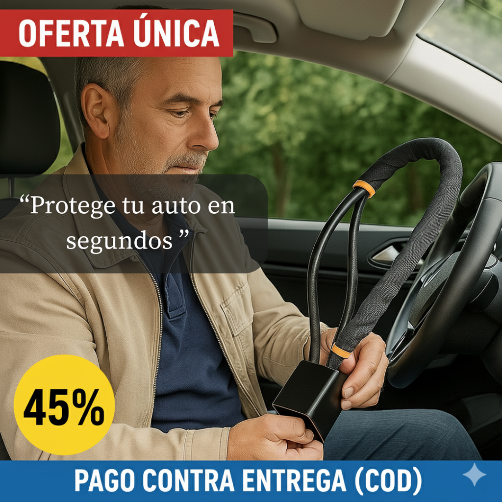 Tranca Volante Antirrobo – Bloquea tu auto en segundos y olvídate del miedo a los robos.