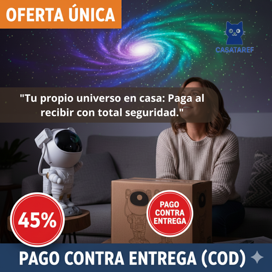 Proyector Astronauta – Luz Galaxia – Ambiente Relajante Nocturno en Minutos