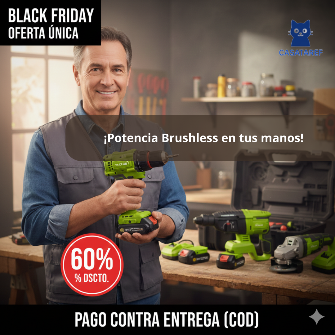 Set Brushless M-Casa – Potencia para Arreglos del Hogar – Soluciona Fallas y Evita Técnicos en Menos de 1 Día