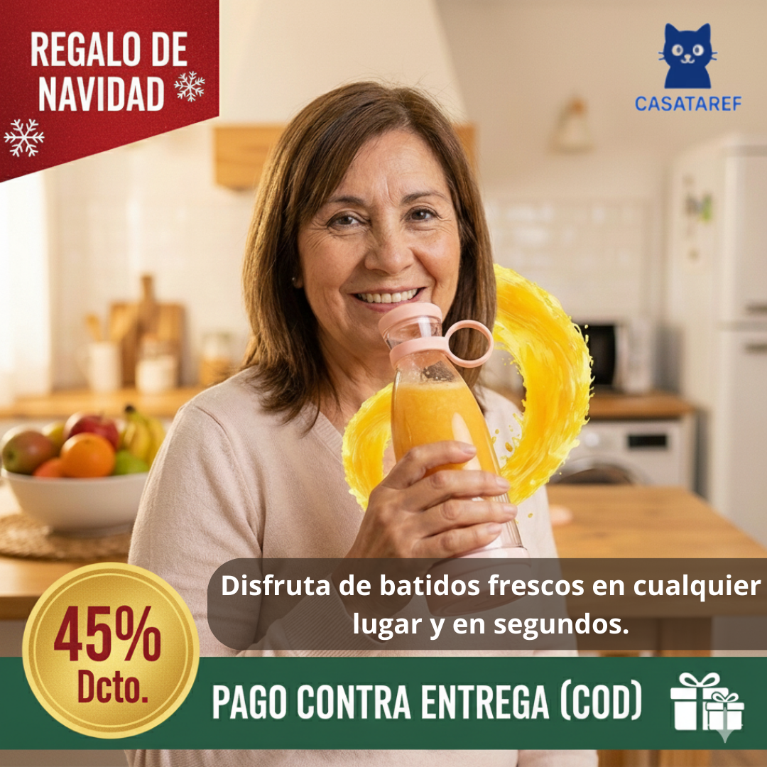 Mini Licuadora Portátil 2x1  – Batidos en Segundos – Listos para Disfrutar en Menos de 30s