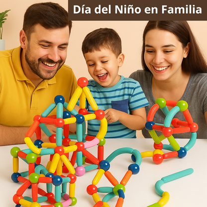 72 Piezas Barras Magnéticas XL – Estimula su creatividad – Regalo Perfecto Día del Niño