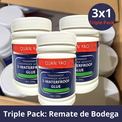 TRIPLE PACK (x3) Adhesivo Impermeable - Sella Filtraciones - Repara grietas y goteras.