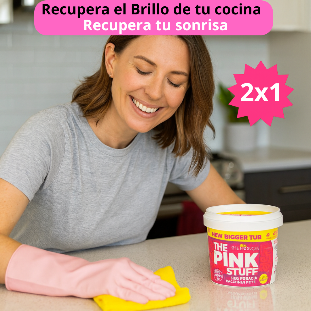 Pasta Rosa Milagrosa 2x1 - Fórmula Probada - Deja limpio en minutos.