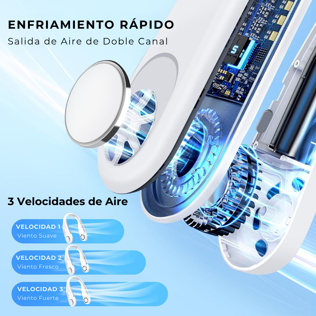 Ventilador de Cuello AirFresh <span style="color: #000000;"><strong><span style="color: #ff2a00;">¡COMPRA 1 Y LLÉVATE 2!</span></strong></span> - La Moda del Verano