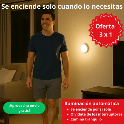 💡 Luz LED con Sensor PACK 3X1  Detecta tu paso👌 Claridad inmediata sin interruptores