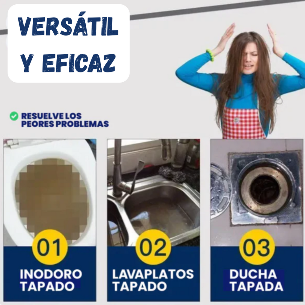Pack x3 - Limpiador de Drenaje - Destapador Potente de Tuberías