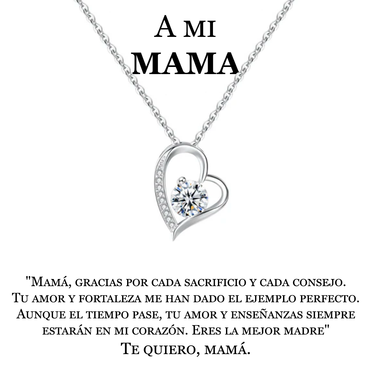 Collar Amor Eterno | Caja con Luz y Dedicatoria <span style="color: #000000;"><strong><span style="color: #ff2a00;">Plata 100% Autentica </span></strong></span>