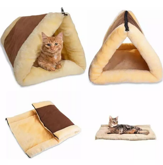 ALFOMBRA Y CAMA TUBULAR PARA GATOS