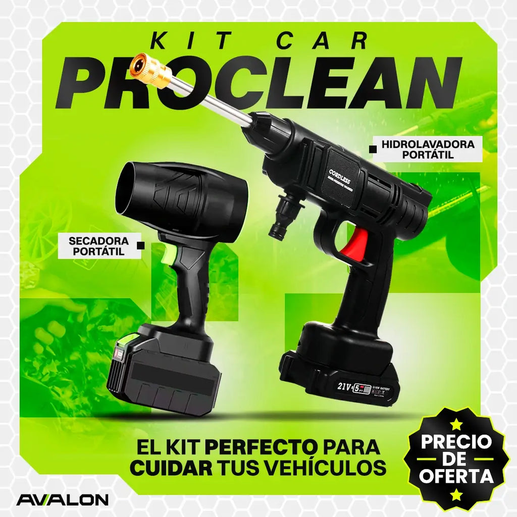 KIT CAR PROCLEAN® - Hidro Lavadora y Secadora Portátil PROMOCION CIERRE DE TIENDA - ENVIO GRATIS