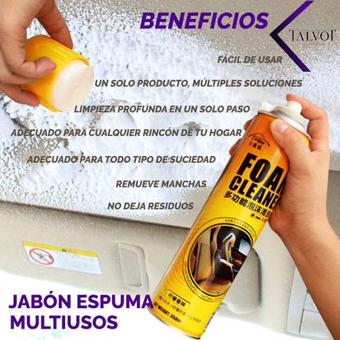 Limpiador en Espuma – Multiuso Profundo – Superficies impecables en minutos sin esfuerzo