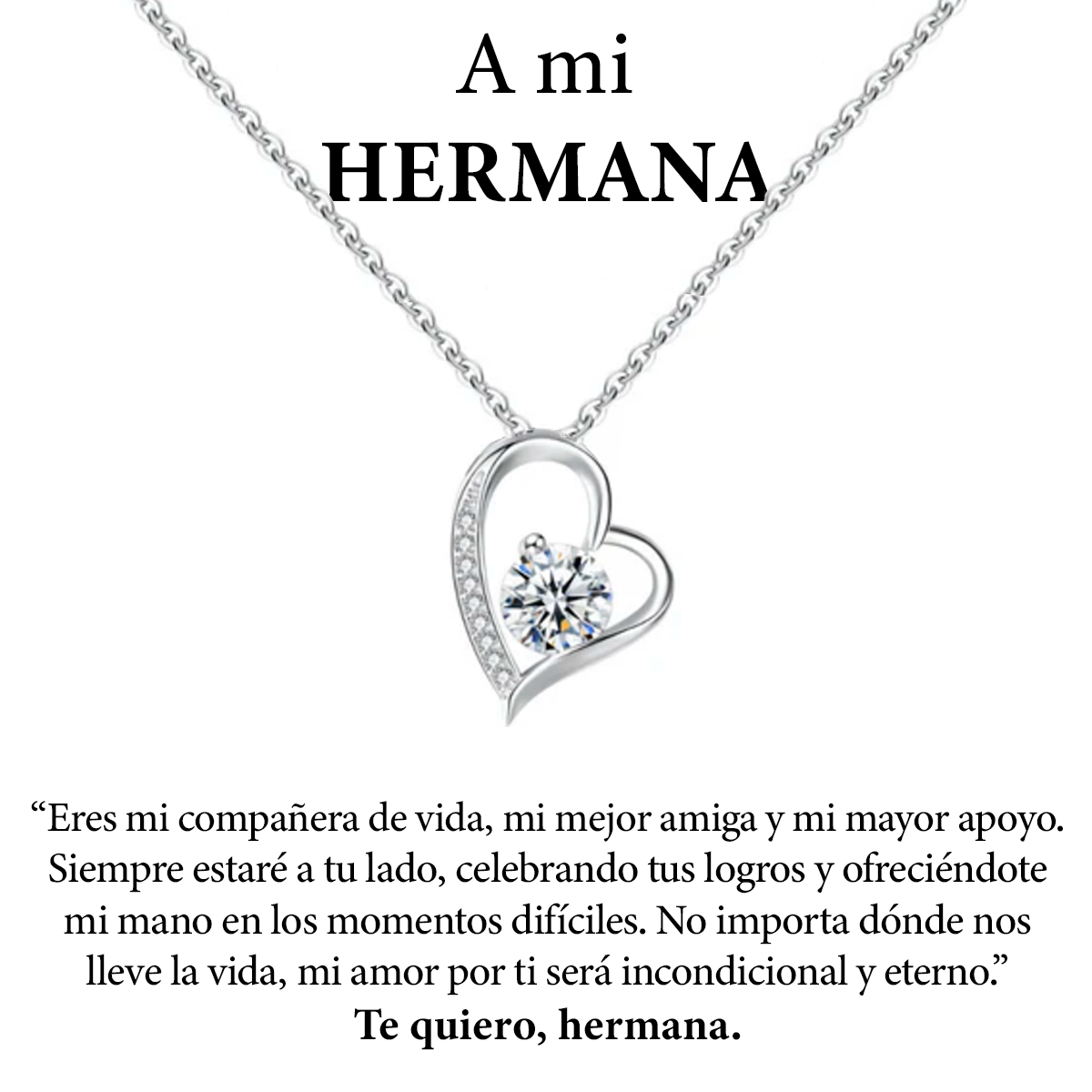 Collar Amor Eterno | Caja con Luz y Dedicatoria <span style="color: #000000;"><strong><span style="color: #ff2a00;">Plata 100% Autentica </span></strong></span>