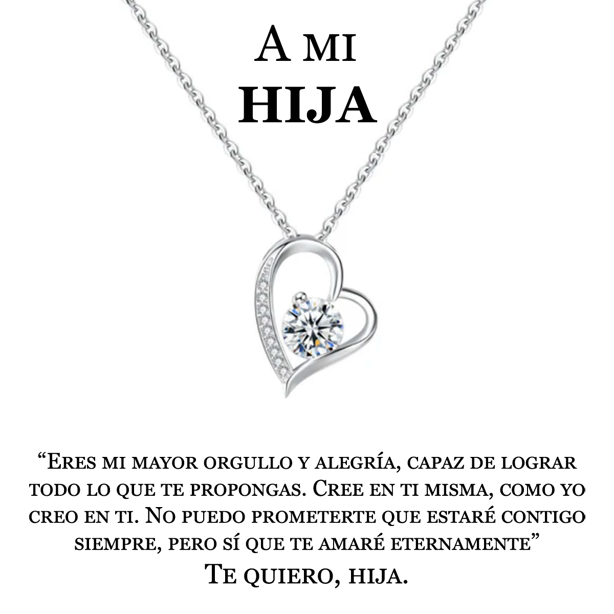 Collar Amor Eterno | Caja con Luz y Dedicatoria <span style="color: #000000;"><strong><span style="color: #ff2a00;">Plata 100% Autentica </span></strong></span>