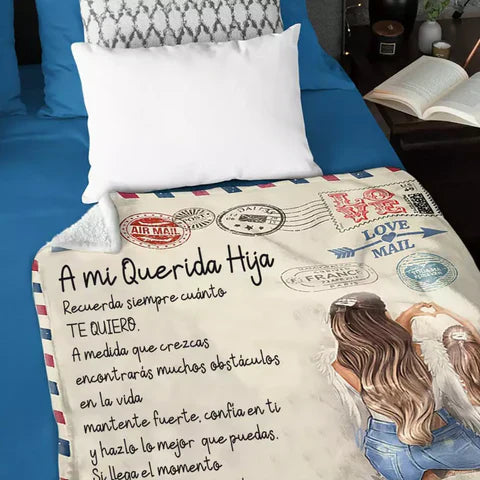 Manta para mi querida hija - Grande (1,5x2 metros)