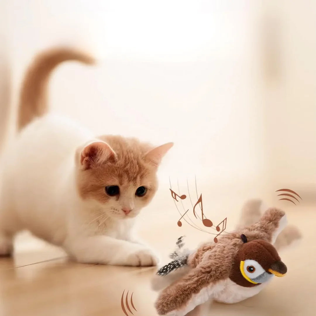 Juguete Pájaro Interactivo – Activa su Instinto – Mantén a tu gato activo y feliz todos los días