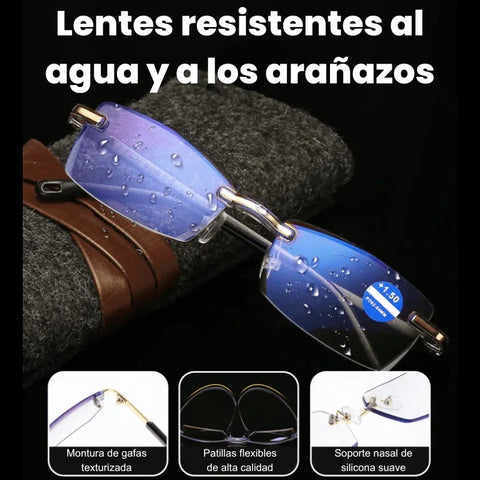 GAFAS MULTIFOCALES INTELIGENTES TR90 CON ZOOM AUTOMATICO, PROTECCION DE LUZ AZUL Y AMARILLA.