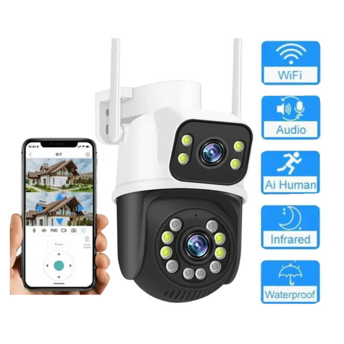 (COMPRA 1 y LLEVA 3) CAMARA DE SEGURIDAD X2-ROTACION 360°-90° PROMOCION CIERRE DE TIENDA - ENVIO GRATIS