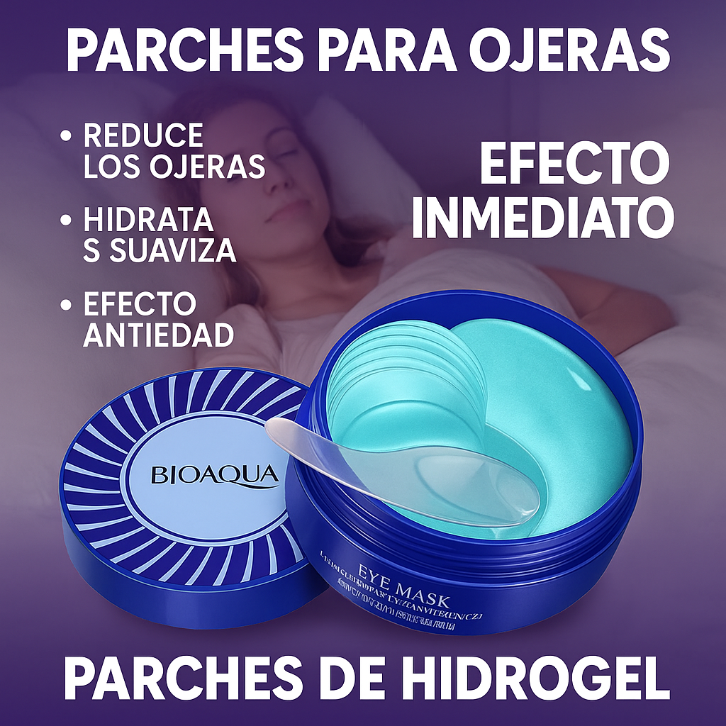 Bioaqua Parches Hidrogel Para Ojeras - ¡Elimina las ojeras en poco tiempo!