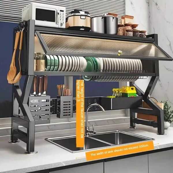 Escurridor de Cocina – Seca y Ordena la Loza – Cocina Limpia y Sin Olores en Minutos