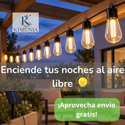 Guirnalda Solar 10m Luces Exterior