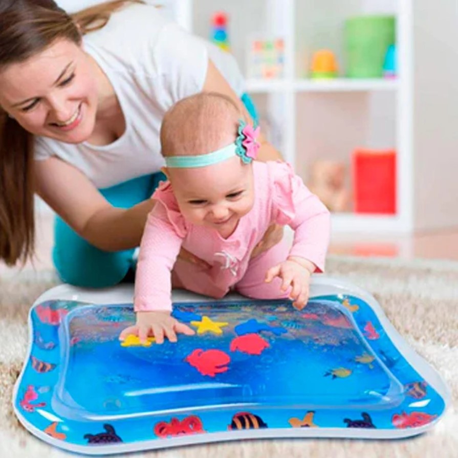Alfombra Sensorial de agua inflable para Bebé