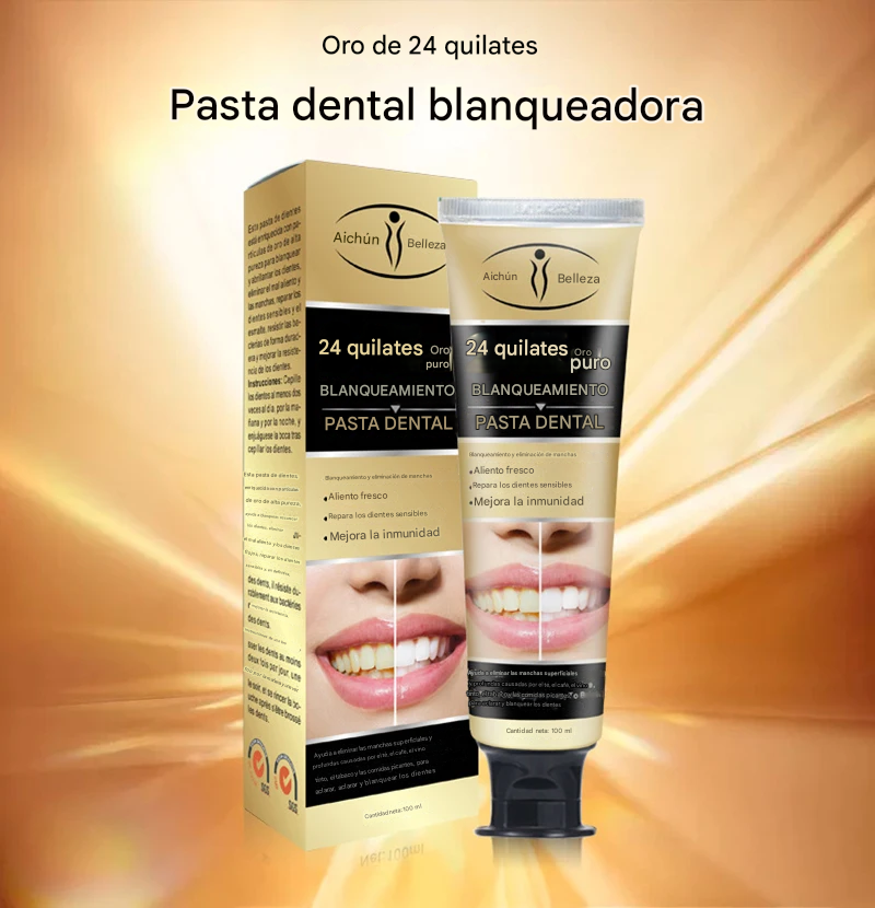 PASTA DENTAL GOLD BLANQUEADOR ANTI-MANCHAS 2X1